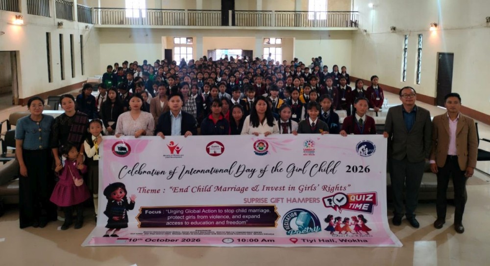 A section of the gathering during the observance of International Day of Girl Child 2026 at Tiyi Hall, Wokha, on October 10. (Morung Photo)